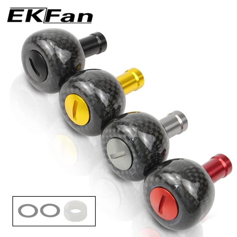 EKfan30MM nouveau Design petit bouton en carbone adapté pour Daiwa Shimano moulinet de pêche Baitcast 1000-5000