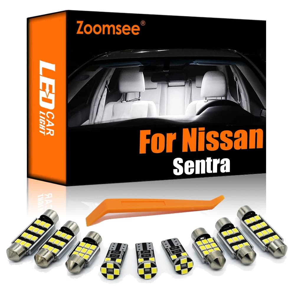 Zoomsee Intérieur LED Pour Nissan Sentra B13 B14 B15 B16 B17 B18 1990-2017 2018 2019 2020 2021 2022 Canbus Voiture Ampoule Lumière de Dôme Kit