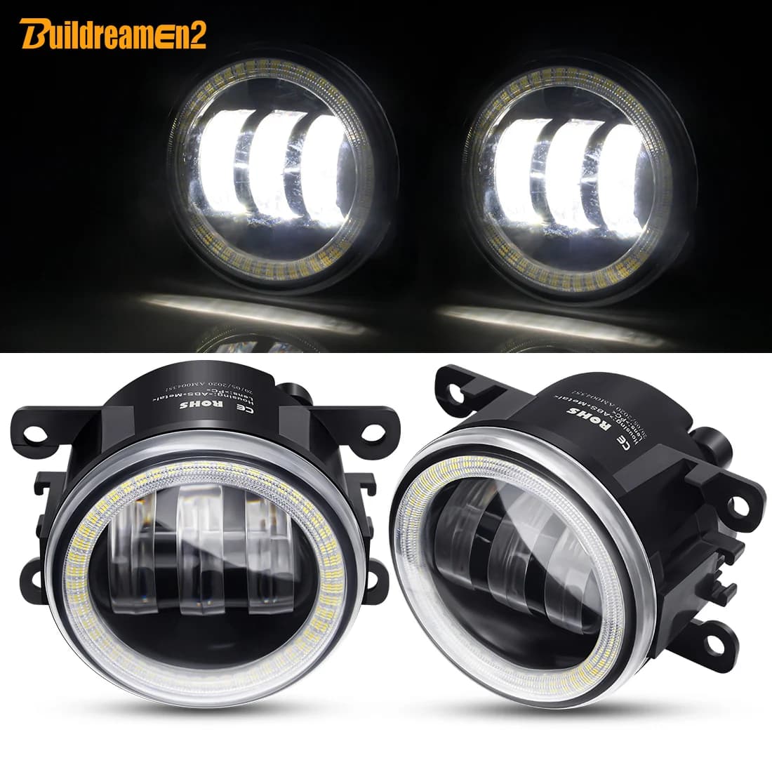 2 X phare antibrouillard Angel Eye pour Subaru Forester WRX STI Impreza XV BRZ Justy Outback Legacy voiture lentille LED DRL antibrouillard lampe de conduite 12V