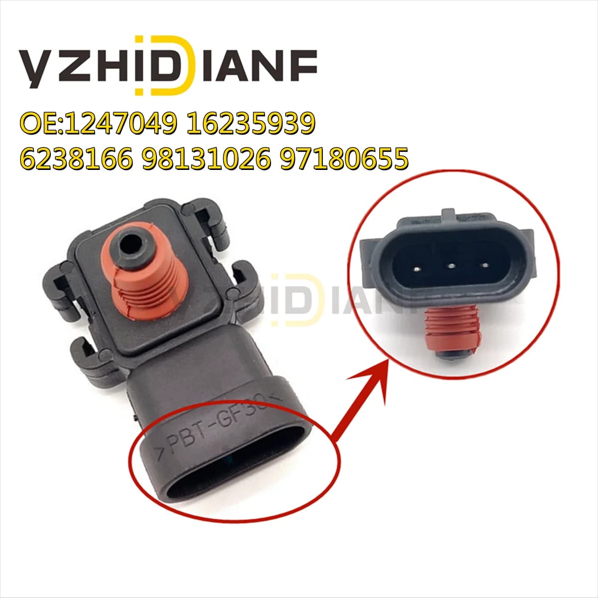 Capteur de pression MAP 1x6238166 98131026 97180655, pour Vauxhall-Opel astra-iv G Combo II Corsa III C 1.7 DI DTI 1247049 16235939