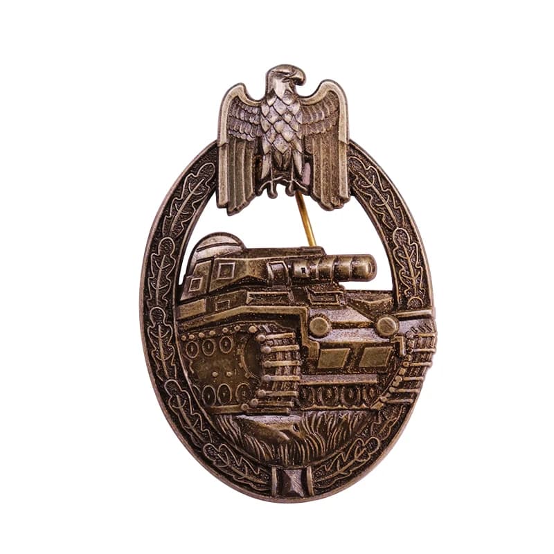 VINTAGE rétro allemand 1957 char blindé Panzer assaut Badge broche prix bijoux médaille commande Bronze