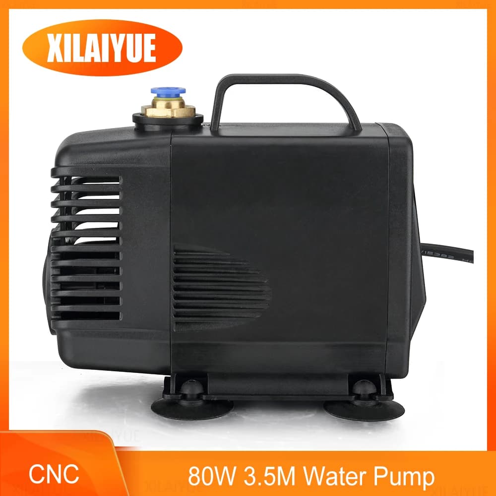 Pompe à eau SubSN multifonction, 80W, 3.5M, 3500L/H, IPX8, 220V/110V, pour broche CNC/machine de découpe et gravure laser CO2