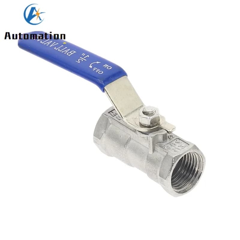 Robinet à tournant sphérique monobloc en acier inoxydable SS 304, filetage femelle 1/4 "3/8" 3/4 "1" 1-1/4 ", robinet à tournant sphérique marche-arrêt sanitaire droit