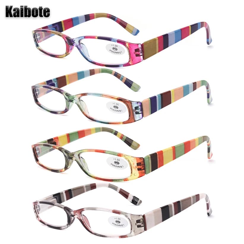 Lunettes de lecture colorées pour femmes, lot de 4, à la mode, de bonne qualité, petites lunettes de lecture presbytes élégantes +1.00 1.50 2.00 2.50 3.00 3.50
