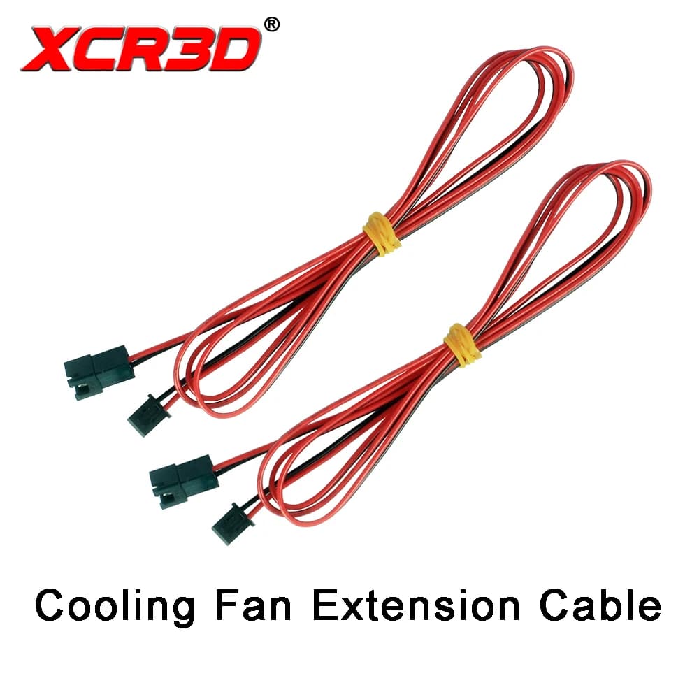 XCR3D 2 pièces/lot pièces d'imprimante 3D ventilateur de refroidissement Interface d'alimentation câble de résistance d'extension 2pin XH2.54 ligne de connexion fil allongé