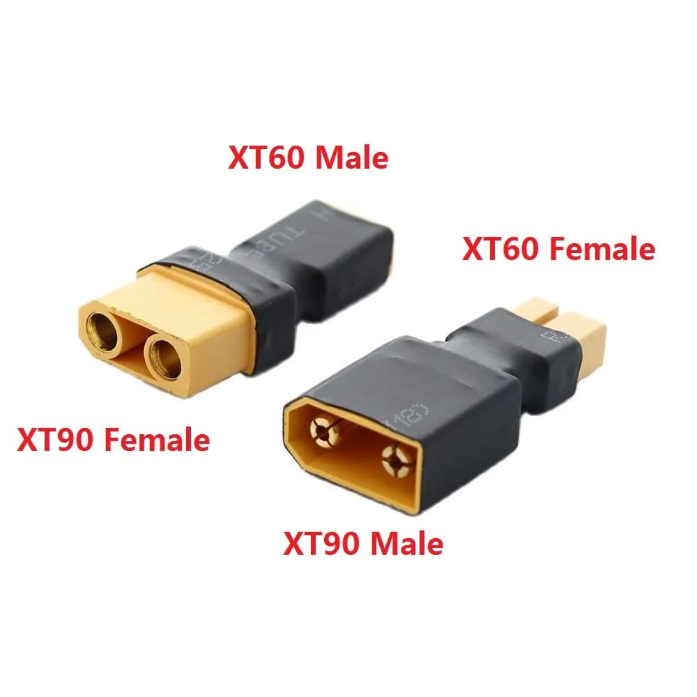 Adaptateur XT60 mâle/femelle vers XT90, connecteur mâle/femelle, adaptateur de Conversion pour batterie RC Lipo, pièces de contrôle, bricolage