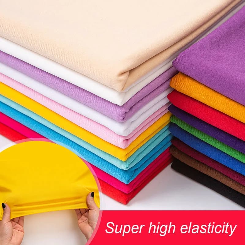 Tissu Jersey extensible pour bricolage, hauts et robes, vêtements décontractés, matériel de couture, 168cm de large, 160gms