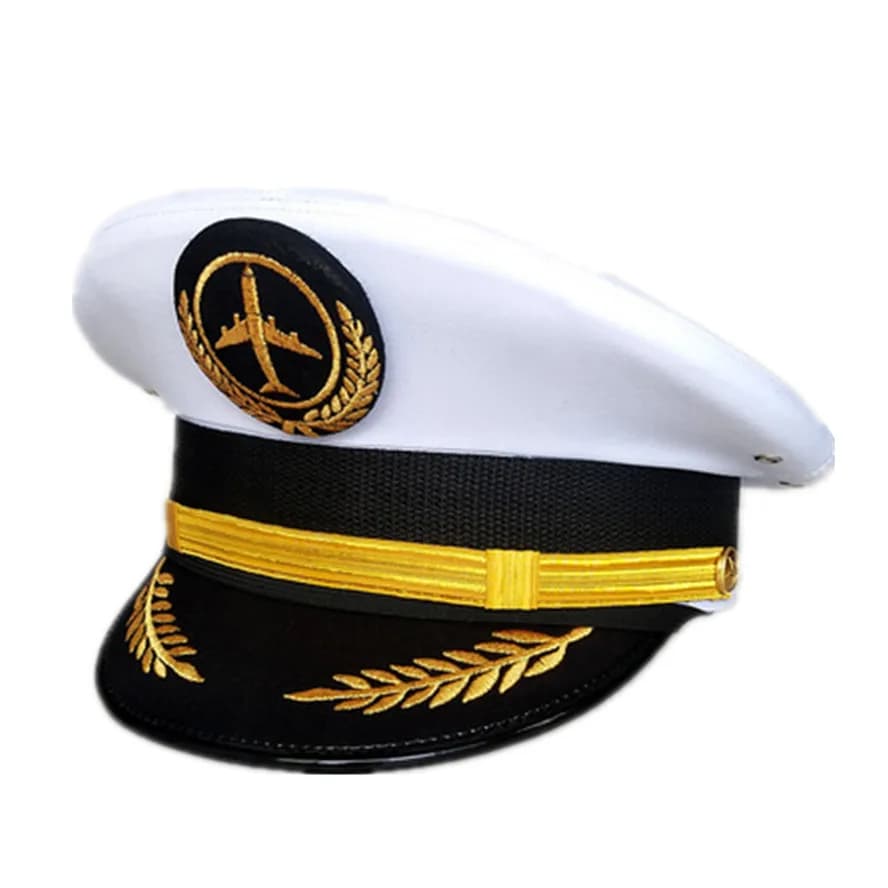 Uniforme de capitaine de ligne de vol unisexe, casquette d'aviation civile, chapeau de pilote avant-toit, personnel de sécurité, cosplay professionnel