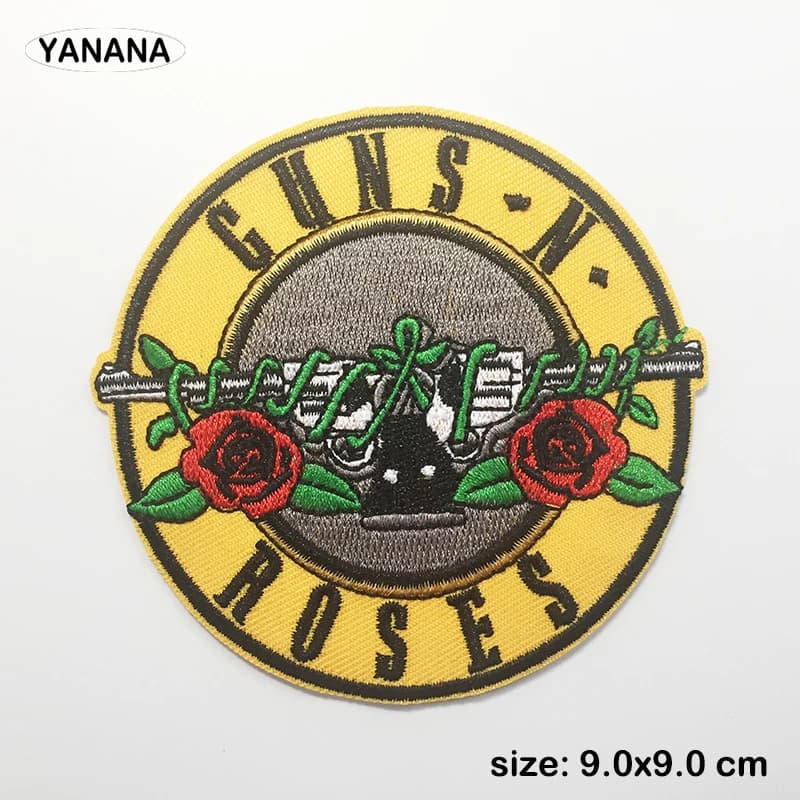 GUN BAND ROCK MUSIC fer sur patchs tissu réparer décorer vêtements vêtements couture décoration Applique Badges métal lourd