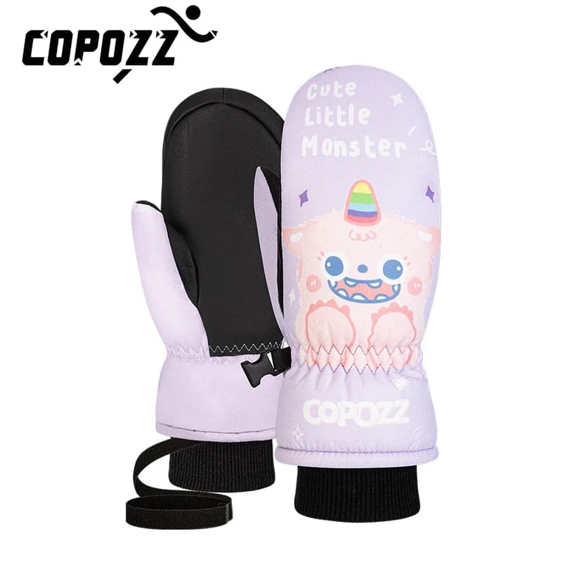 COPOZZ enfant gants de Ski 3M Thinsulate hiver garder au chaud doigt mitaines mignon dessin animé hiver ultraléger Snowboard gants enfants