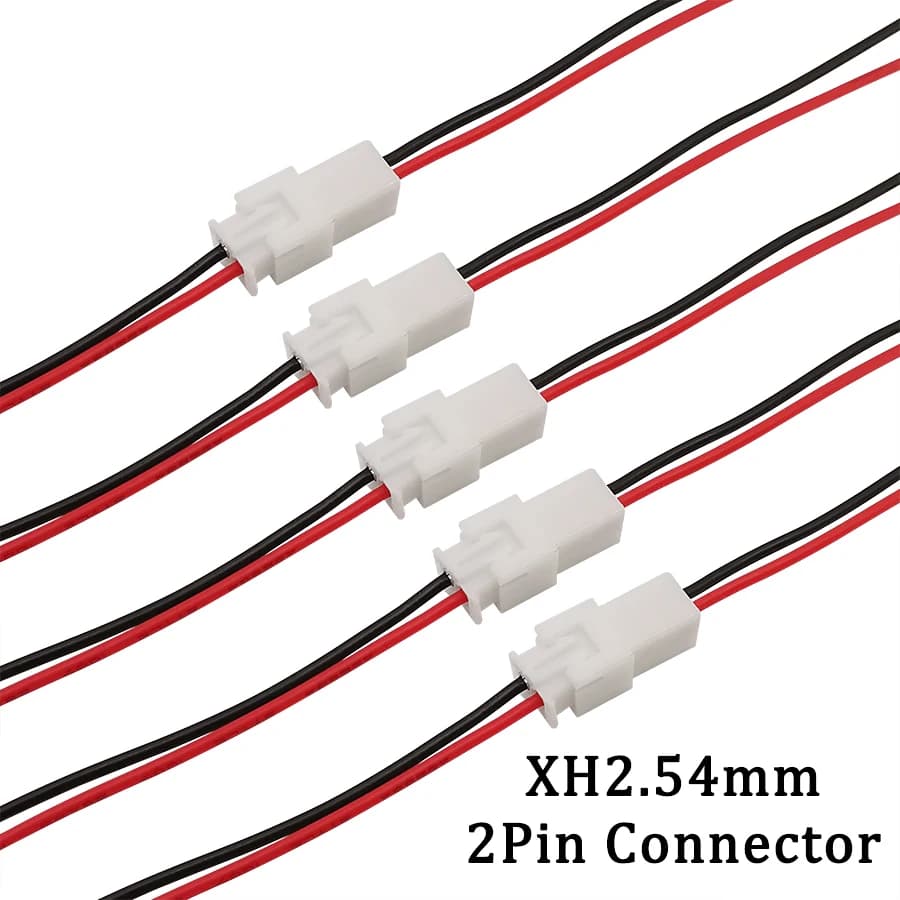 Connecteur de fil Jack mâle femelle JST XH2.54, 2 broches, 20CM, pas de 2.54mm, prise 2P, adaptateur de câble électrique à monter soi-même, 26awg, 10 pièces