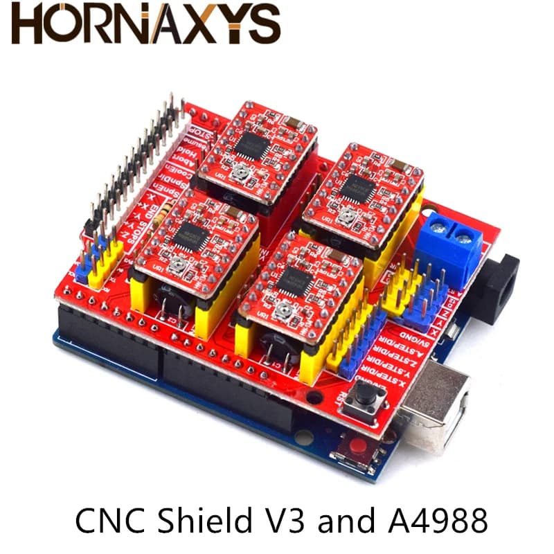 Machine à graver CNC Shield V4 shield v3/imprimante 3D/carte d'extension de pilote A4988 pour Kit de bricolage arduino