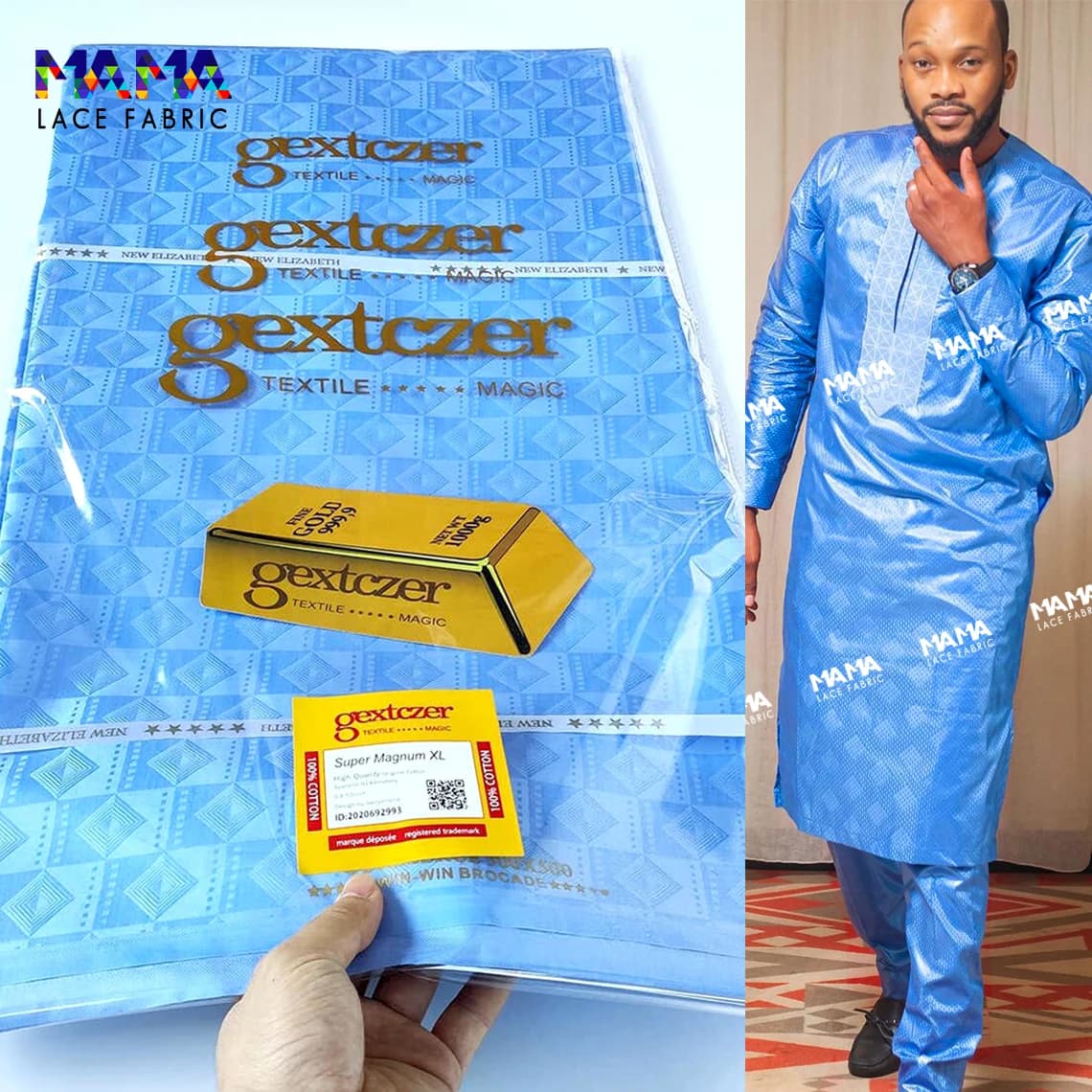 5 Yards/Lot parfumé 100% coton garder brillant bassin Riche tissu pour hommes tissu doux Top qualité tissu africain Guniea Brocad
