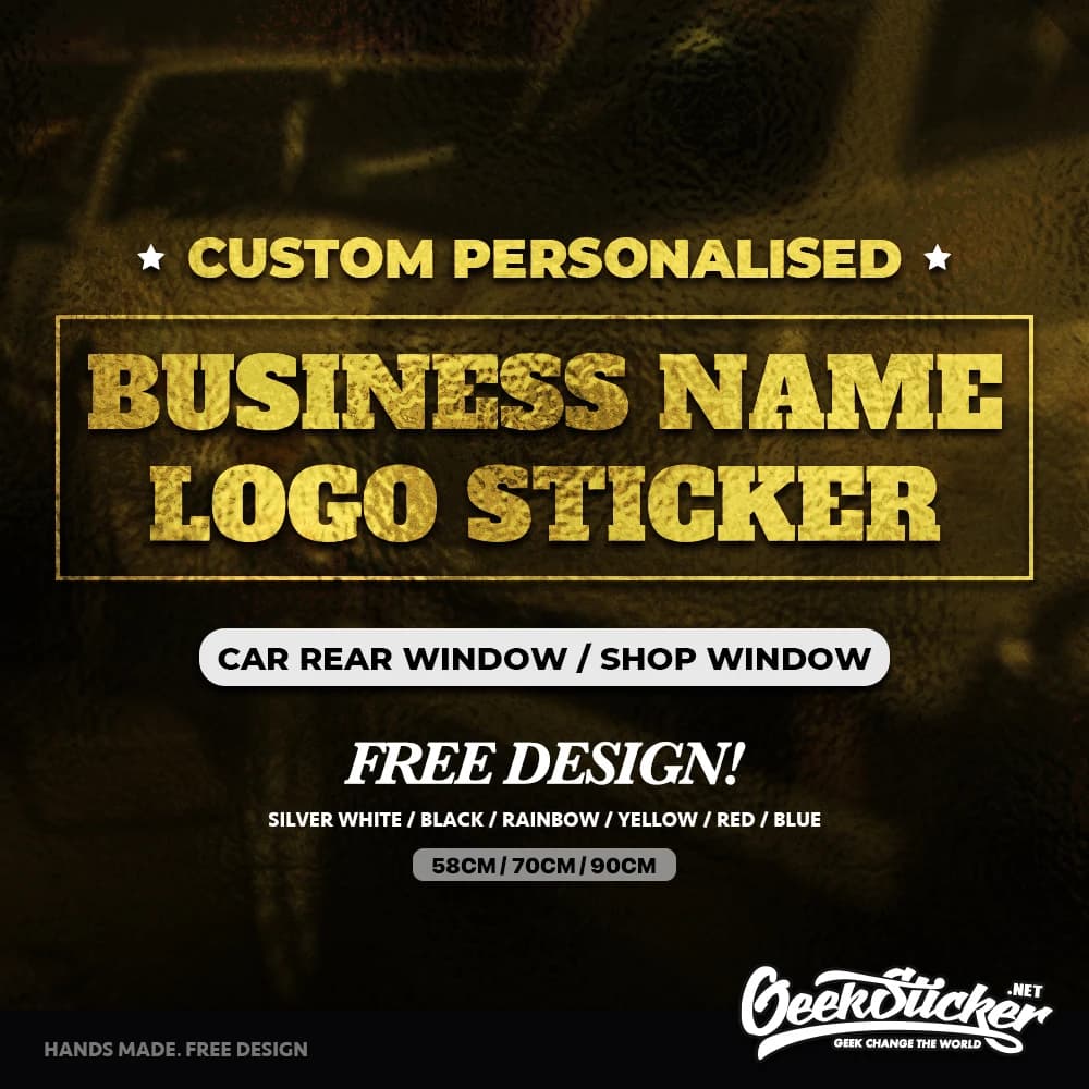 Autocollant personnalisé pour nom d'entreprise, texte, logo, informations de contact, autocollant pour vitre arrière de voiture, autocollant professionnel pour voiture, autocollant pour vitrine de