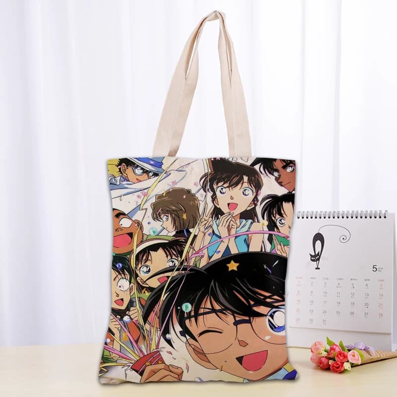 Conan-Sac fourre-tout pliable réutilisable, sac à provisions, grande cuillère à soupe, tissu en toile unisexe, sacs initiés, fourre-tout d'épicerie, poudres de gril