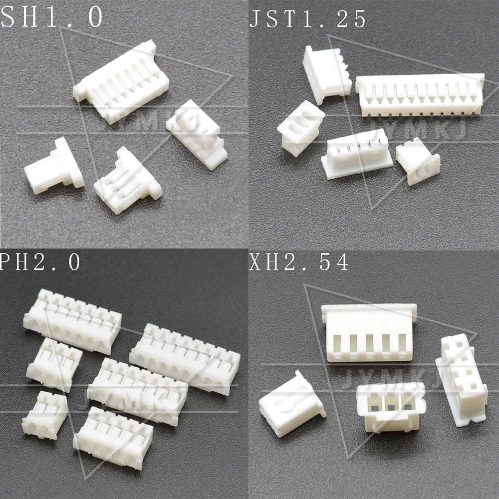 Connecteur à pas de 1.0mm, 50 pièces, SH 1.25 JST 2.0 PH 2.54 XH, 2/3/4/5/6/7/8/9/10/11/12/13/14/15 boîtier de broches, 16 broches