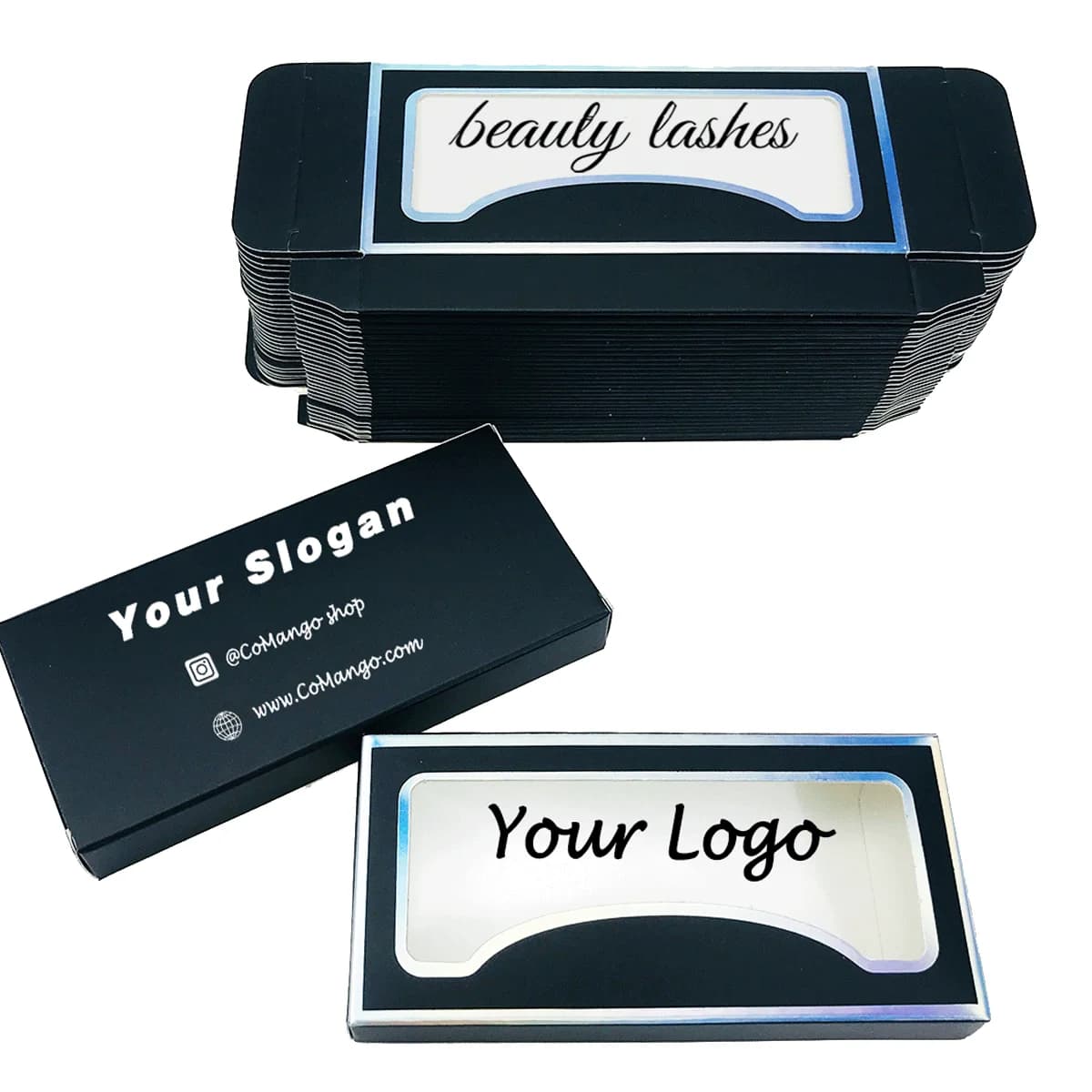Boîtes de cils en papier en gros Boîte d'emballage en vrac Boîtes de cils de vison 3D personnalisées Emballage avec logo Ensemble de maquillage Cils Case Pack