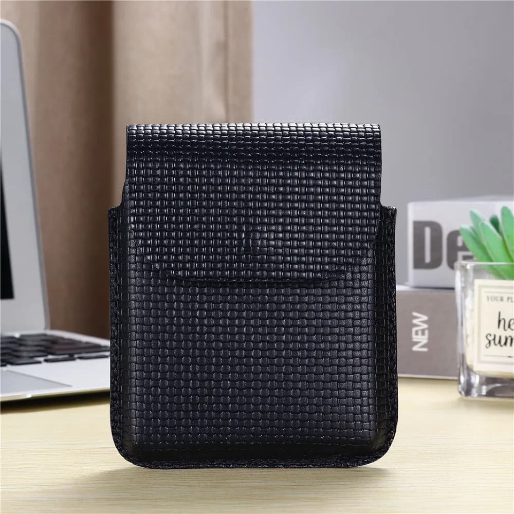 Flip 4 3 sac de taille de ceinture de téléphone portable en cuir véritable pour Samsung Galaxy Z Flip 5G étui fait à la main housse de téléphone étui de support sacs homme