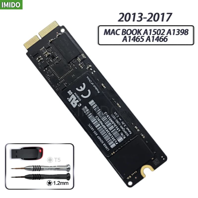 Disque SSD d'origine 128 go 256 go 512 go 1 to pour Macbook Pro Retina 2013 2014 2015 A1502 A1398 Macbook Air A1465 A1466
