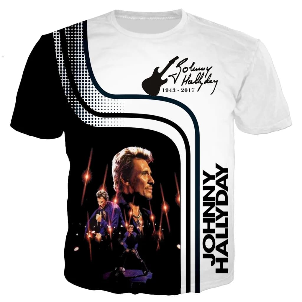 Johnny Hallyday 3D T-shirt imprimé offre spéciale Harajuku Streetwear surdimensionné T-shirt hommes femmes mode décontracté à manches courtes hauts