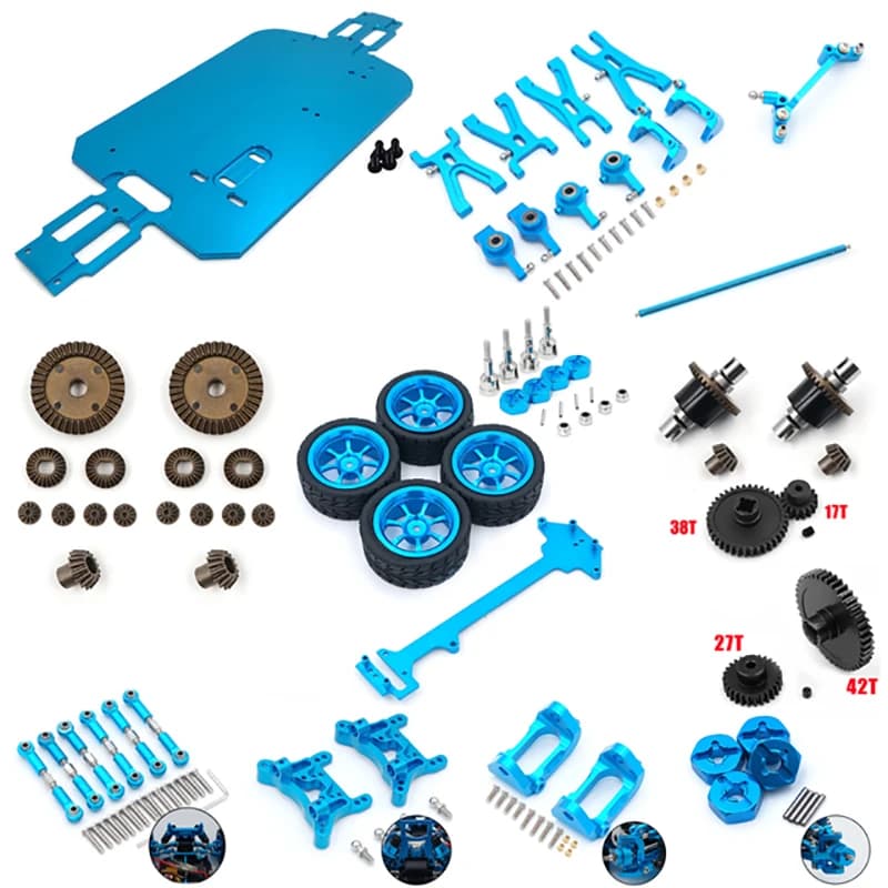 Pièce de rechange pour voiture RC WLtoys A949 A959 A969 A979 A959-B A969-B A979-B, partie inférieure de la voiture A949-23/A959-B-27, pièces de différentiel métalliques améliorées