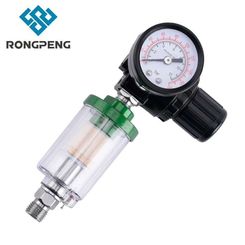 LearGPENG-Pistolet à peinture à air avec jauge et piège à eau en ligne, outil pneumatique