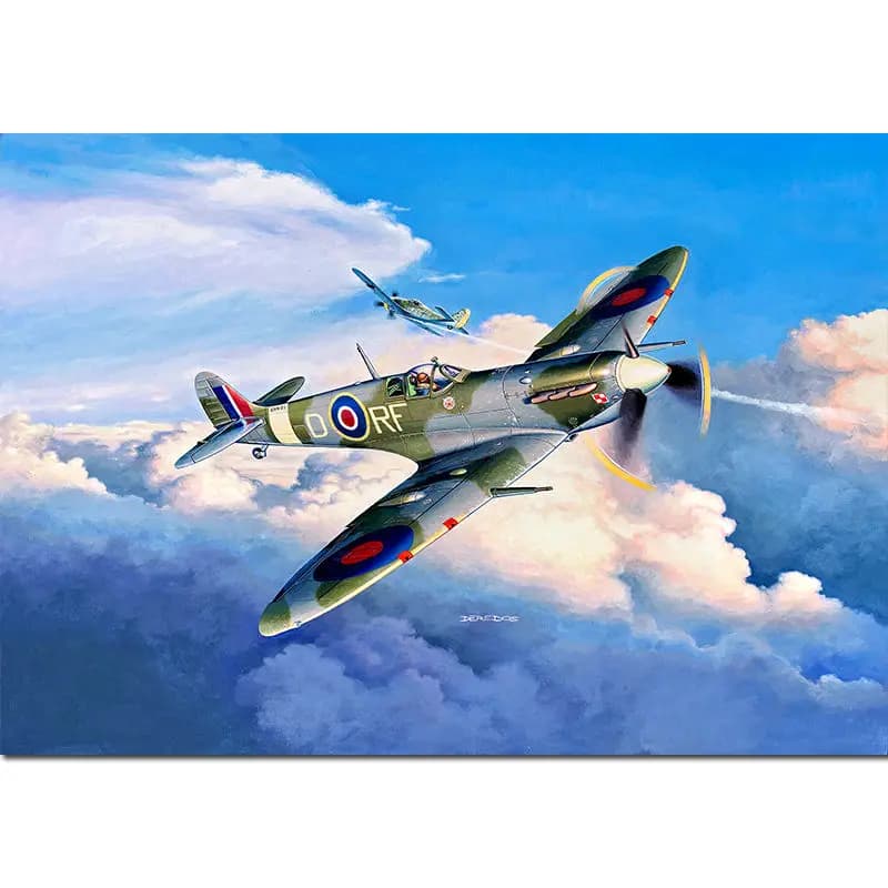 Peinture sur toile Smile Marine Spitfire pour salon, affiche murale sans cadre, impression d'avion, Mk, Vb, Focke, Wulf, Dos190a, WW2