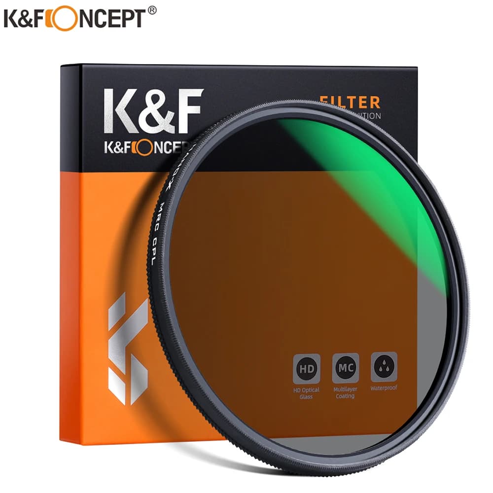 K & F CONCEPT CPL filtre d'objectif polarisant circulaire Nano X HD Super mince multi-revêtement 49mm 52mm 58mm 62mm 67mm 77mm