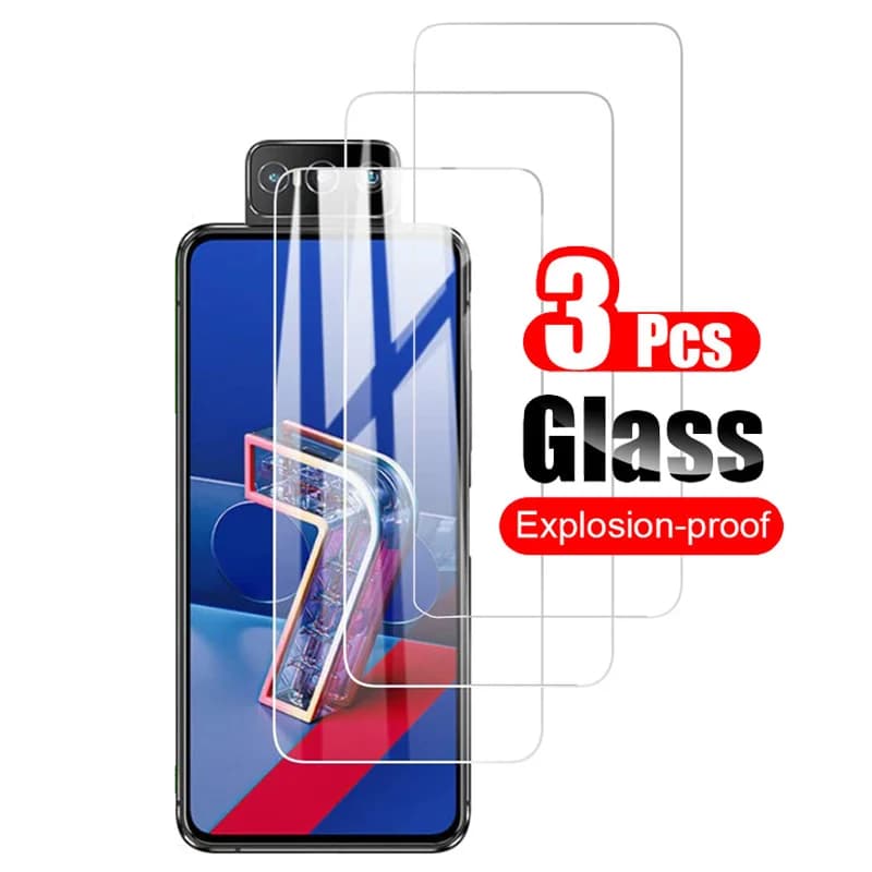 Protecteur d'écran pour Asus Zenfone 7, 3 pièces, Film en verre trempé ZS670KS 7 Pro ZS671KS, 9H