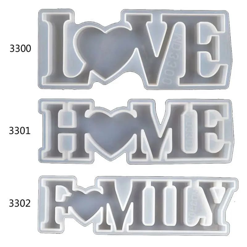 Moule en Silicone avec inscription Love Home, en résine époxy, artisanat d'art, livraison directe Au06, 20 pièces