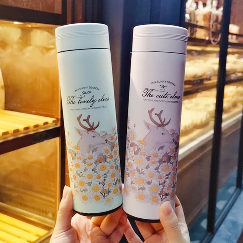 Thermos de Sport de 480mL, bouteille d'eau chaude en acier inoxydable avec Septum de thé, tasse à café isolée sous vide
