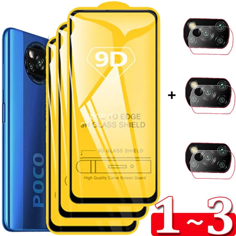 1 ~ 3 verre trempé Poco X7 F6 X6 X5 X3 F5 Pro 5G Caméra Film de protection pour Poco F7 Ultra verre trempee Poko F5 Pro écran protecteurs Poco X3 NFC X-3 Pro Screen Protector Poco X3 Pro Glass Poco F7