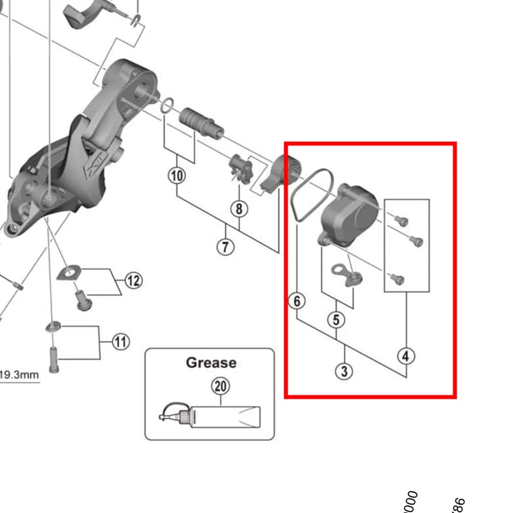 Shimano – jeu de boulons de dérailleur arrière, couvercle en P, capuchon Y5YX98030 Y3FZ98010 Y5RT98020 Y3FW98030 Y3FX98010 Y5PV98030 Y3GE98020