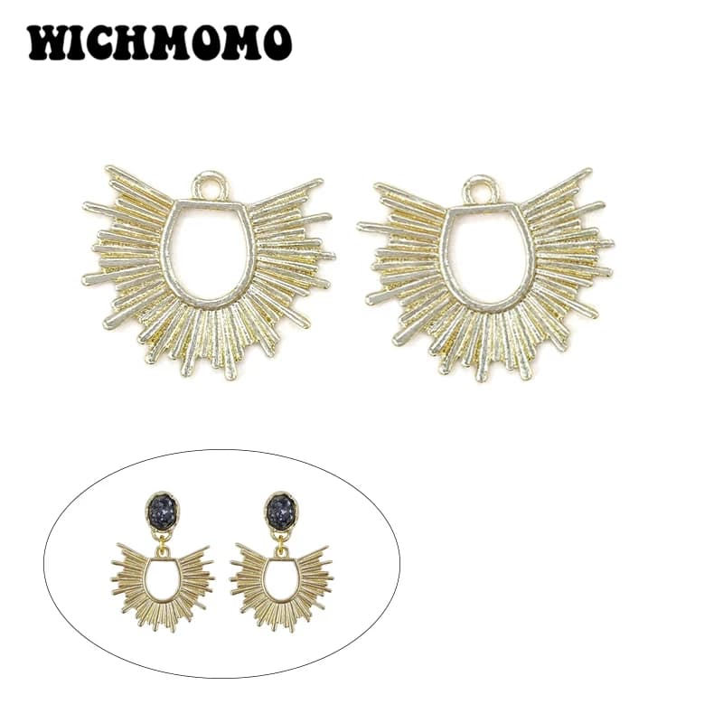 Nouvelle mode 4 pièces/sac 28*34MM haute qualité en alliage de Zinc U forme de coeur grandes breloques pendentifs pour bricolage boucle d'oreille bijoux accessoires