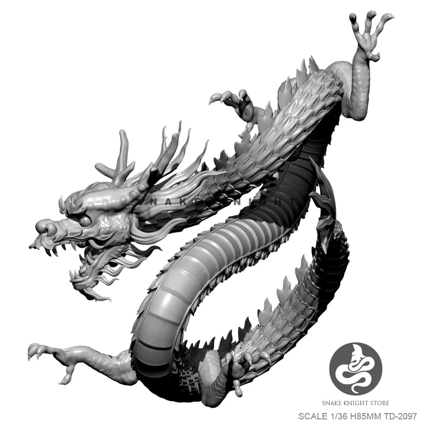 85MM Résine Analyste Résine Chinois dragon modèle auto-assemblé TD-2097