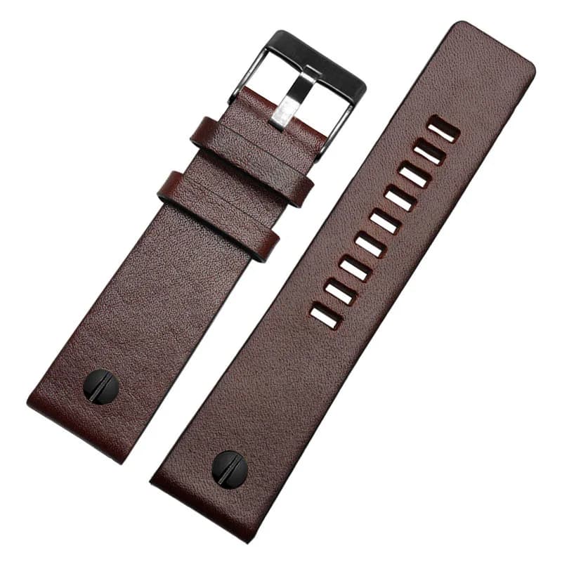 Bracelet de montre en cuir véritable 22 24 26 28 30mm avec rivets pour montres Diesel DZ7406 DZT2009 DZ7413 DZ7257