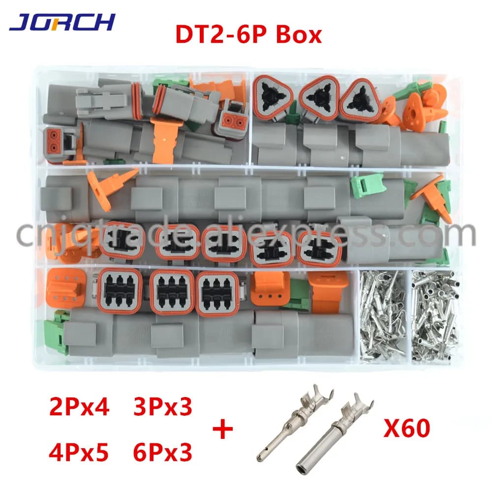 Kit de connecteurs de fil étanche DT série Deutsch, DT06-2S DT04-2P DT06-3S DT04-3P, automobile, prise scellée, DT avec boîte