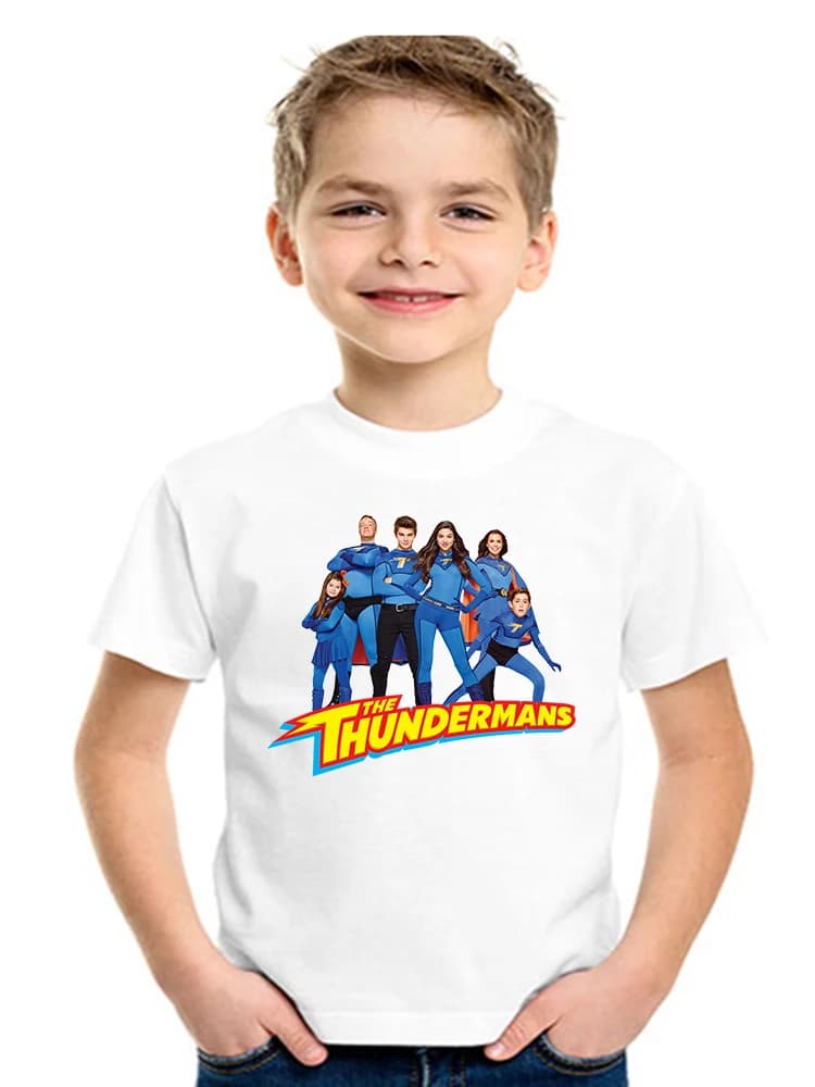 T-Shirt à Manches Courtes pour Enfant, Vêtement Amusant, à la Mode, pour Garçon et Fille, Thème The Thundermans TV Show, wing O5403