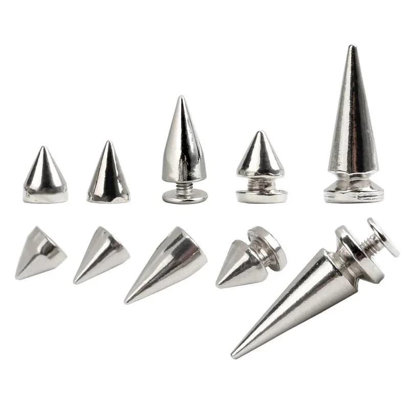 10-30 ensembles métal Punk pointu ogive vis Rivets goujons bricolage artisanat cuir ceinture tête vêtements Rivets pointes décor ongles boucles