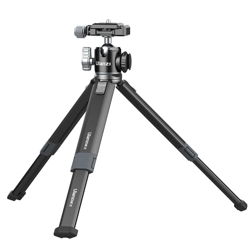Ulanzi MT-24 Vlog Lite Métal Mini Trépied Extend Vlog Selfie Stick Trépied avec Alicante Froide pour Microphone Lumière LED DSLR SLR Caméra