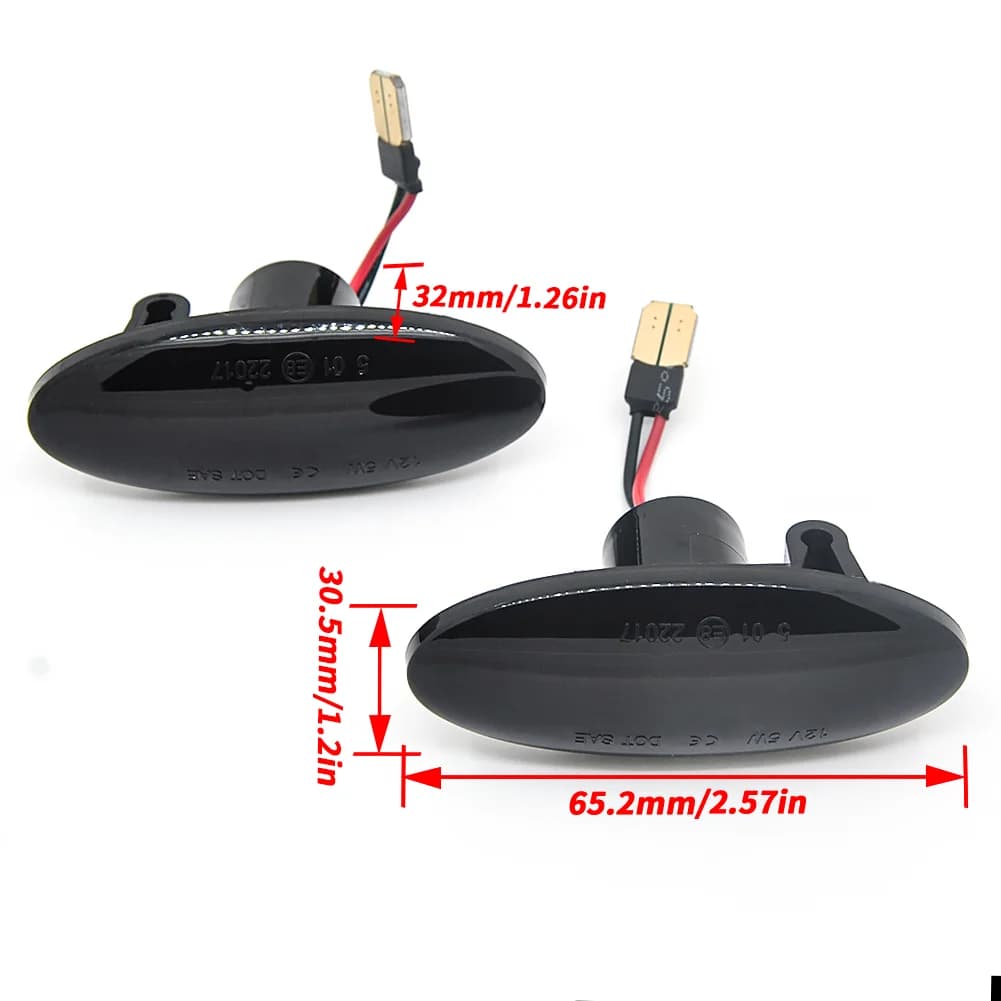 Feux de position latéraux dynamiques à LED, clignotants pour Nissan Qashqai J10, X-trail T31, Cube Juke, Scalp Micra, K13, Note E11, 2 pièces
