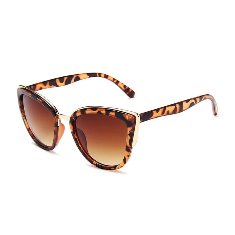 Lunettes de soleil yeux de chat pour femmes, miroir classique, vintage, monture en œil de chat, nickel é, extérieur