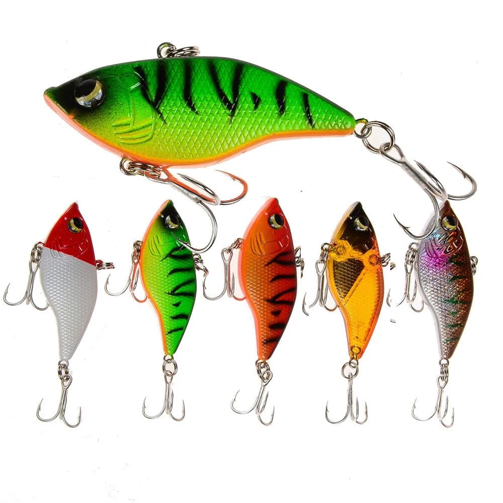 Leurre VIB coulant Élpour la pêche au bar et au brochet, appât Élde type WobJeff avec bruit sans lèvres et manivelle, couche de natation complète, 5cm, 15g, 1 pièce