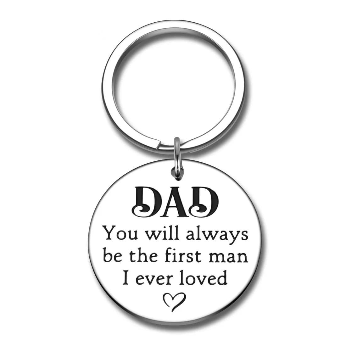 Porte-clés pour beau-père, cadeau de fête des pères, vous serez toujours le premier homme que j'ai jamais aimé, cadeaux de mariage pour père, nouveau papa