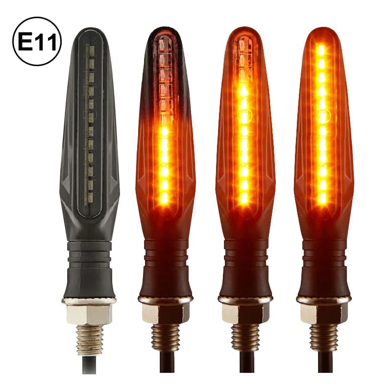 Clignotants de moto LED E11, lumière de clignotant de moto approuvée, relais intégré 335SMD, indicateur de clignotant de moto étanche