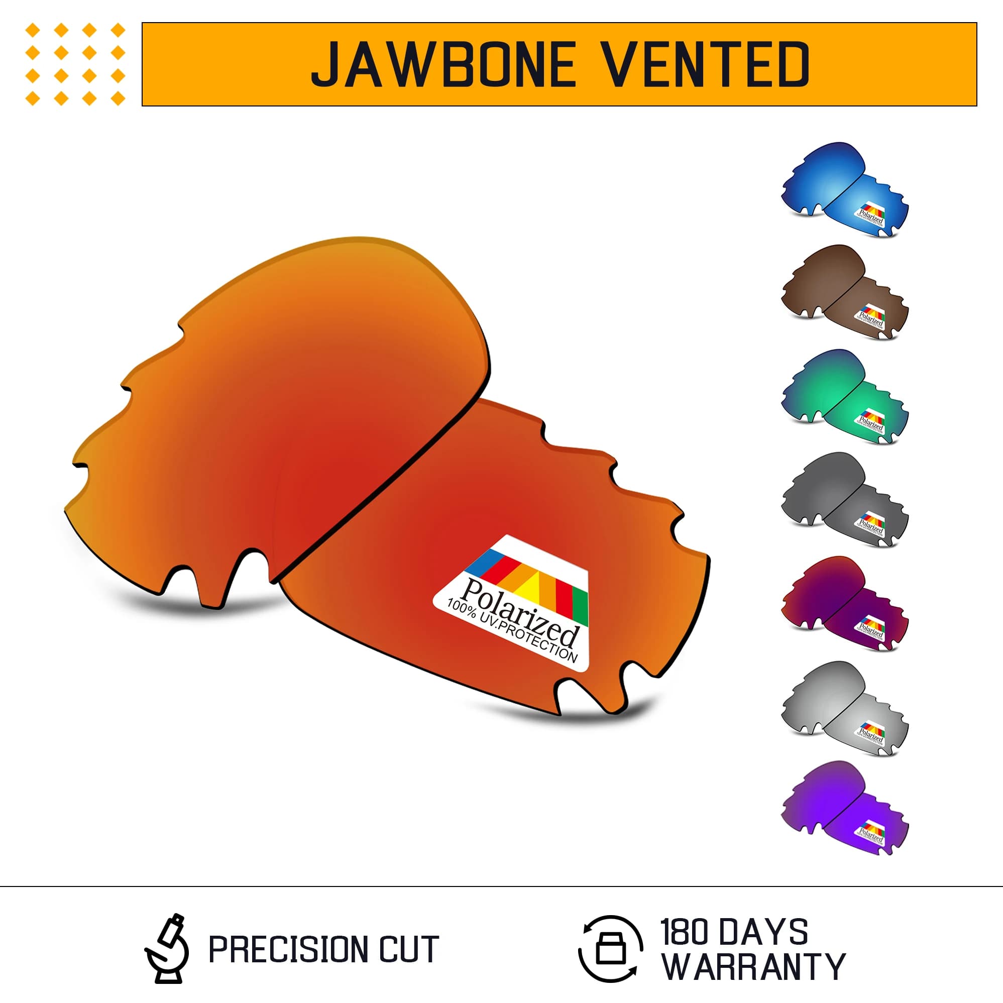 Bwake – lentilles de remplacement polarisées pour lunettes de soleil Oakley Jawbone ventilées/Jawbone ventilées, monture asiatique de 62mm, plusieurs Options