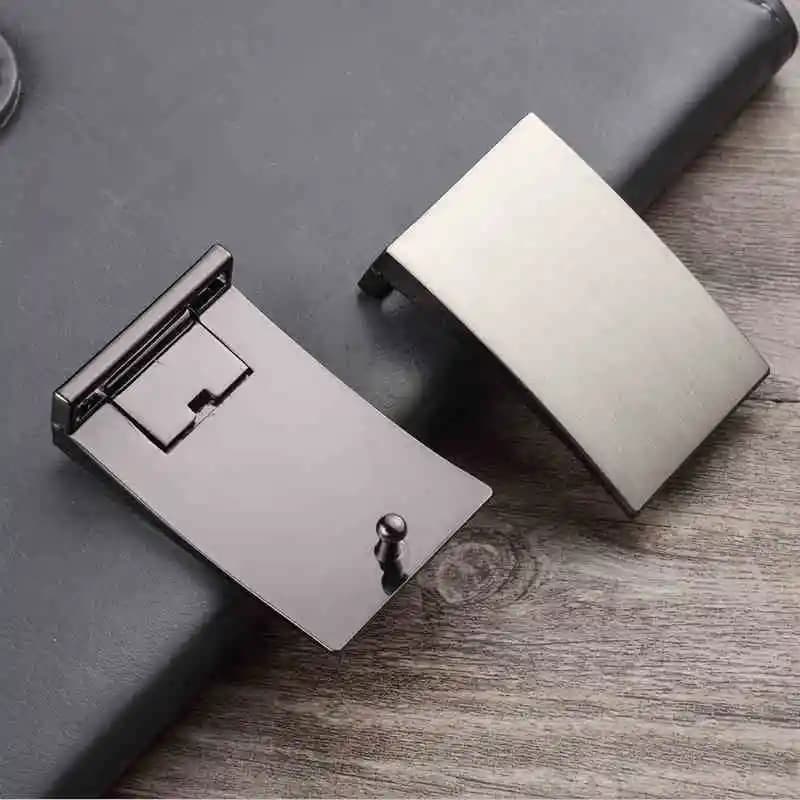 1 pièce Boucle de ceinture homme lisse 35mm/40mm en alliage de zinc, tendance, pour ceintures de 3.3-3.8cm, en cuir de luxe