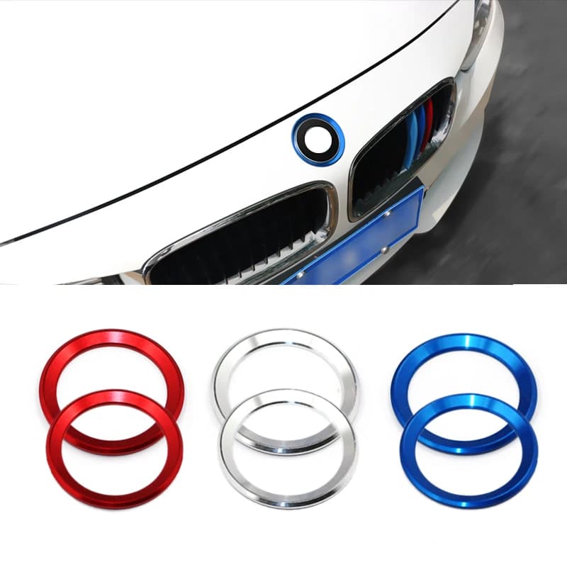 Anneau de logo extérieur de voiture en aluminium chromé, capot avant, insigne de couvercle de coffre, décoration circulaire, emblème pour BMW 3, série 4, M3, figurine E36, E46, E90