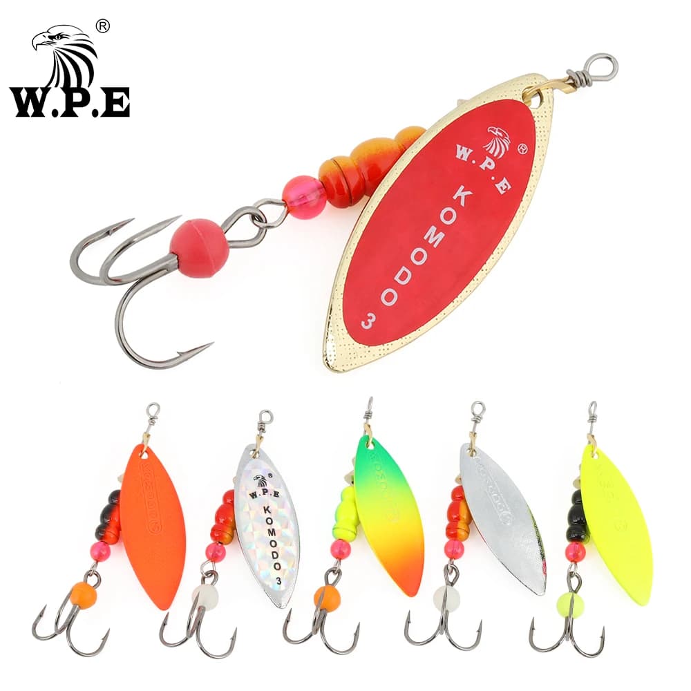 W.P.E 1 pièces leurre Spinner 3 # /4 # Cuillère leurre 13g/18g en laiton métal leurre de pêche appât dur brochet bar Wobblers matériel de pêche Pesca