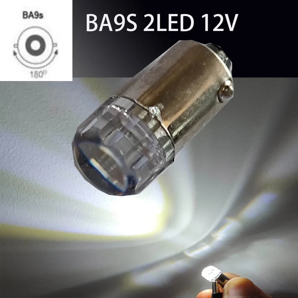 Ampoule LED BA9S blanche 53 57 293 BA9 64111 1891 1895 T4W, 2 pièces, pour intérieur de voiture, dôme, carte, porte, courtoisie, lumière de plaque d'immatriculation
